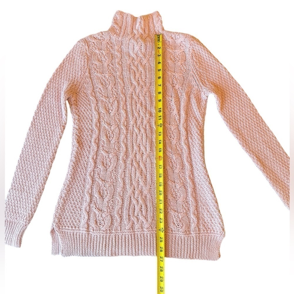 Lauren Ralph Lauren Sweater Mock Turtleneck Cable Knit Tunic Womens Size Medium - Picture 7 of 10